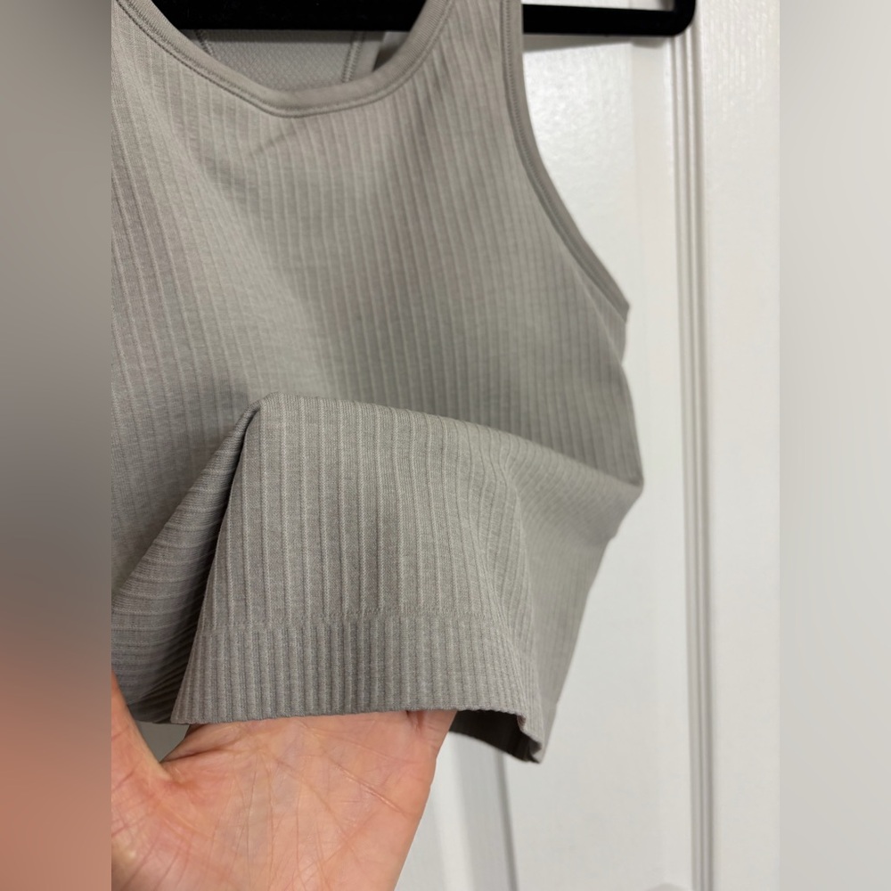 Lululemon Ebb to Street Cropped Racerback Tank
Light Support, B/C Cup - Gray - Picture 2 of 6